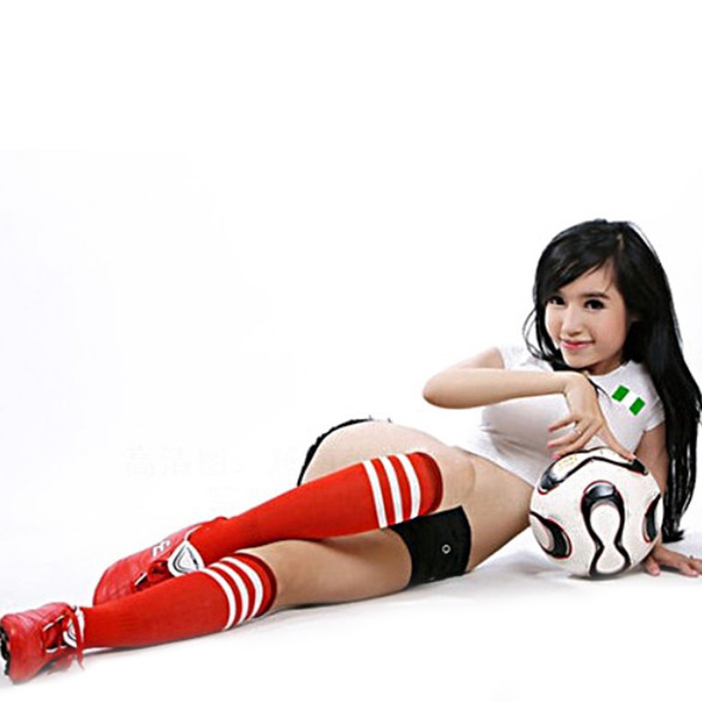 Vớ qua gối viền sọc Unisex mềm mại