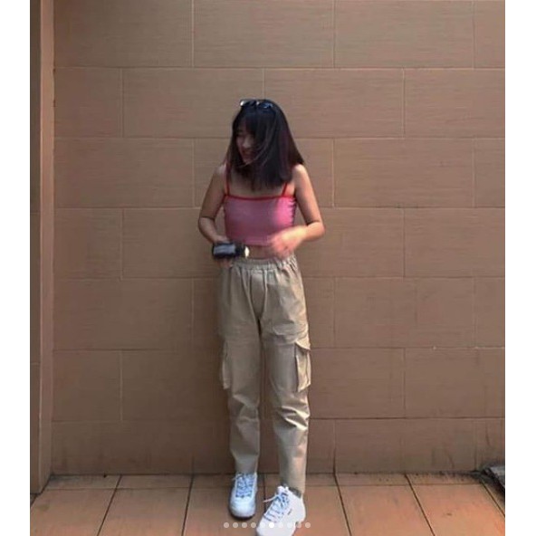 Quần baggy xắn gấu nam nữ ( size S - 3XL ) tương ứng 30kg -100kg