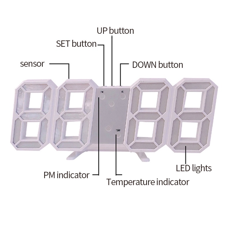 Đồng Hồ Báo Thức Điện Tử Đèn Led Cho Học Sinh