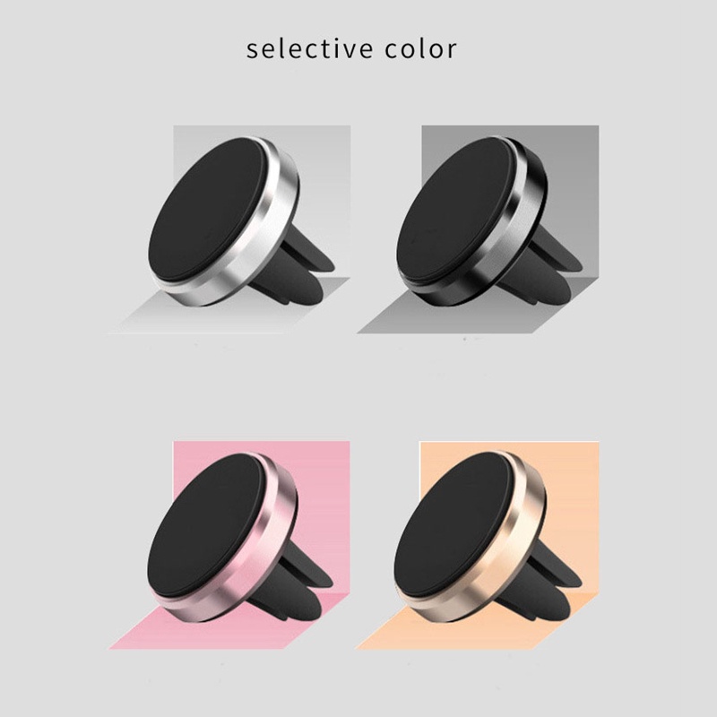 Giá Đỡ Điện Thoại Hình Tròn Hít Nam Châm Thông Dụng Gắn Lỗ Thông Gió Xe Hơi