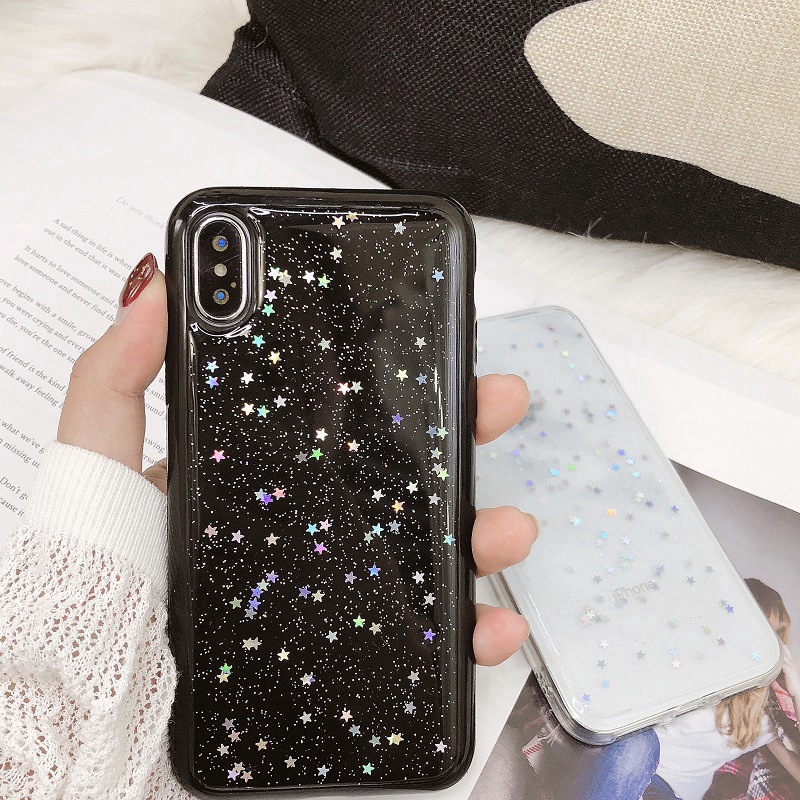 Ốp điện thoại đính kim tuyến ngôi sao lấp lánh cho iPhone 6/6s/6+/7/7+/8/8+/X/XR/XS/XS Max | BigBuy360 - bigbuy360.vn