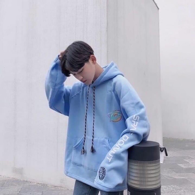 Áo hoodie donut xanh