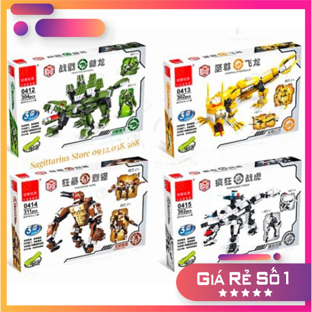 Lego Peizhi Full 4 hộp Lắp Ráp Chiến Binh Rồng - Dragon Knight ( 1219 Mảnh ) [Hot]