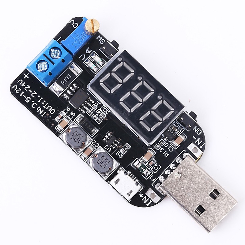 Có thể điều chỉnh DC-DC USB Step UP / Down Mô-đun cấp nguồn Boost Buck Converter Mô-đun chuyển đổi 5V sang 3.3V 9V 12V 18V 24V Bộ điều chỉnh điện áp