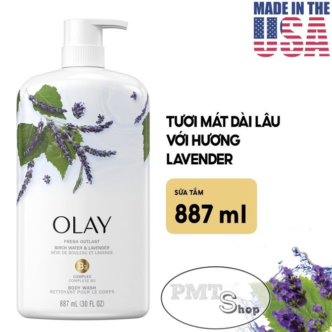 [USA] Sữa tắm dưỡng ẩm Olay Fresh Outlast hương Lavender chai vòi 887ml - Mỹ | BigBuy360 - bigbuy360.vn