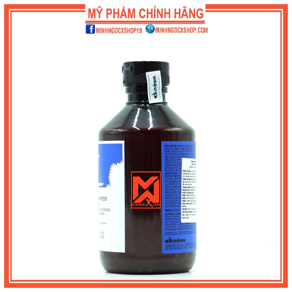 Dầu gội cân bằng dầu DAVINES Rebalancing 250ml chính hãng