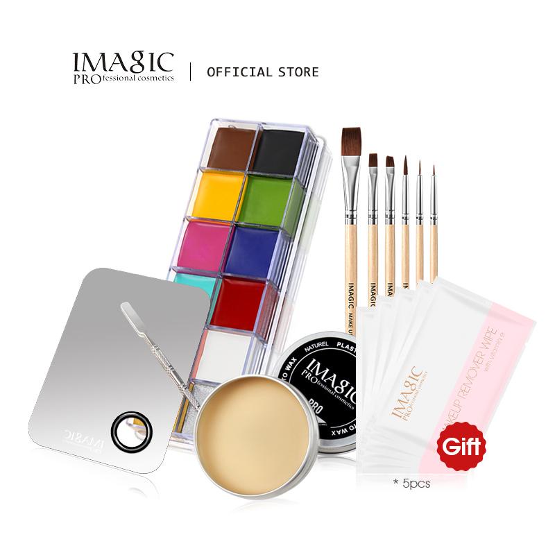 Bộ sản phẩm vẽ nghệ thuật cơ thể IMAGIC 12 màu sơn dầu chất lượng cao chuyên dụng cho lễ hội Halloween/ tiệc  | BigBuy360 - bigbuy360.vn