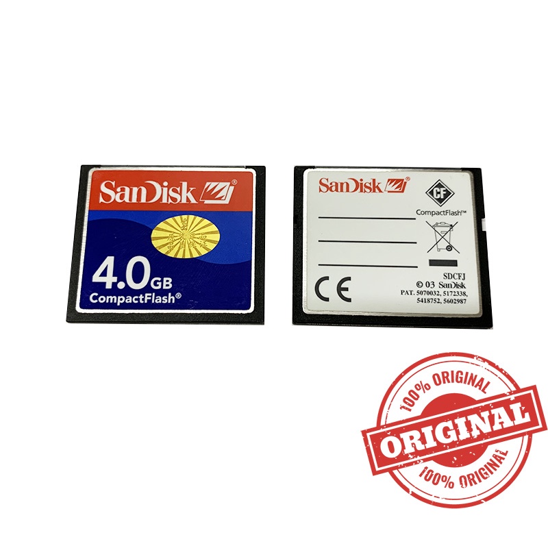 Thẻ nhớ CF Compact Flash Card Sandisk 4GB công nghiệp cho máy CNC PLC máy ảnh kỹ thuật số