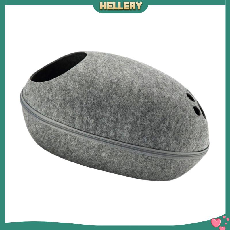 Lều Ngủ Bằng Nỉ Tự Nhiên Có Khóa Kéo Cho Mèo