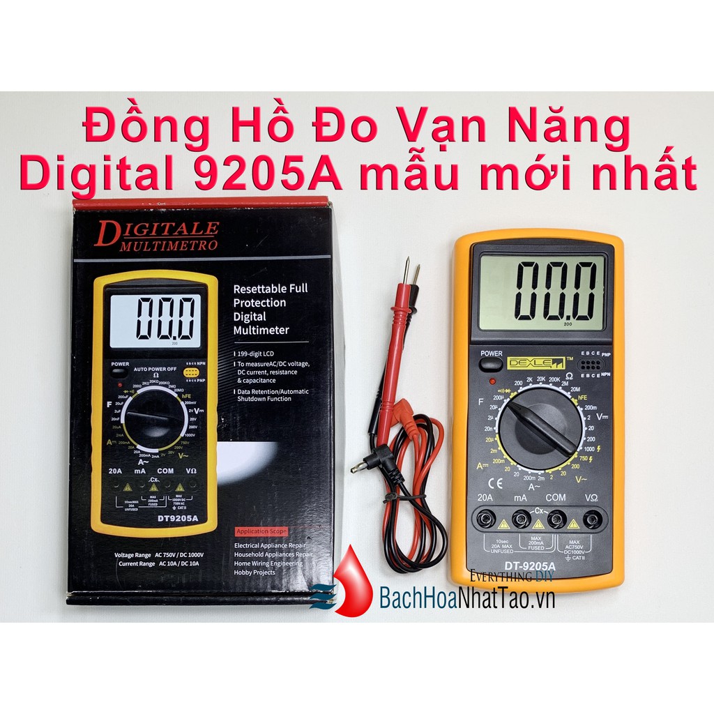 Đồng hồ đo vạn năng Digital 9205A VOM  Màn Hình Lớn