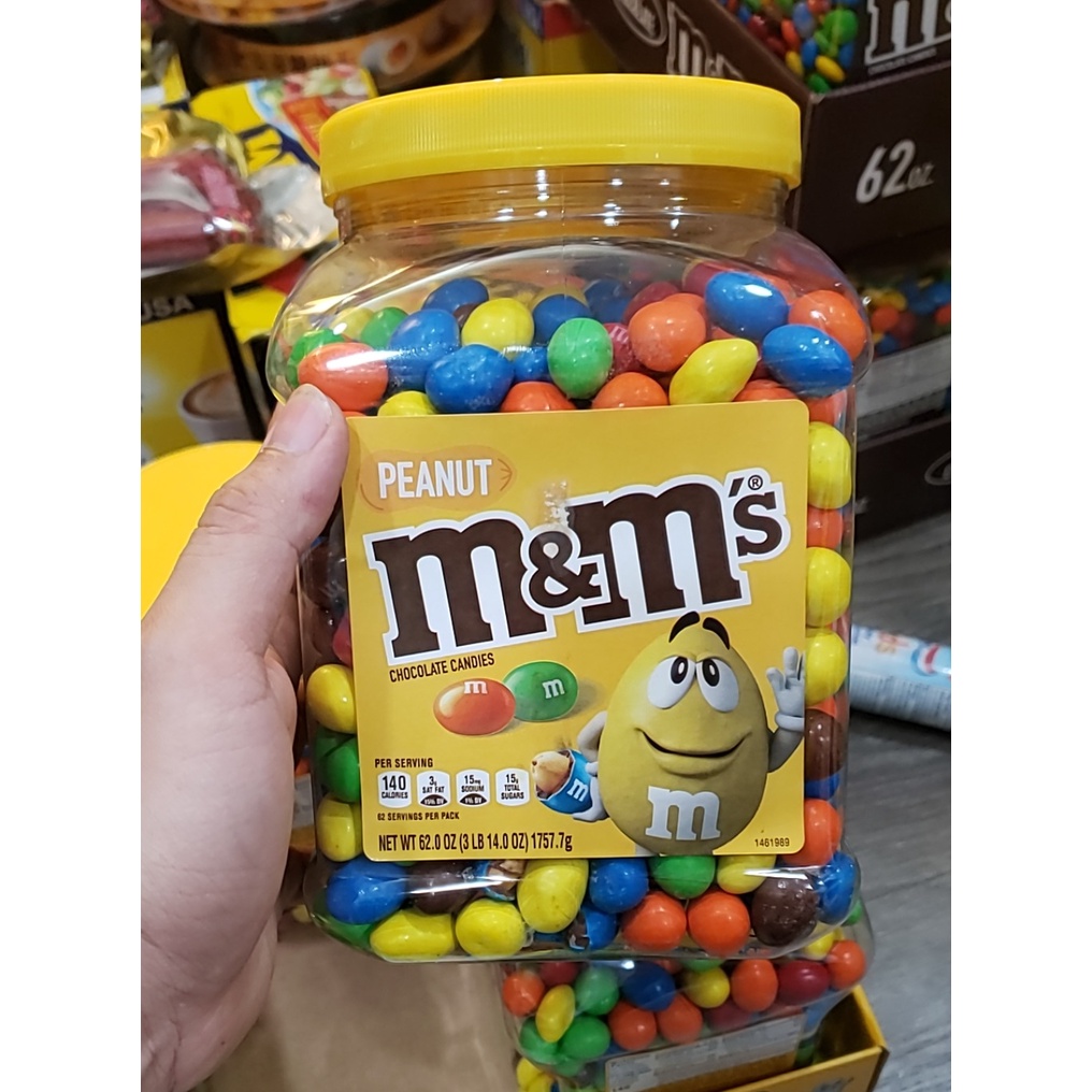 [Chính hãng] Date 2022 - Socola M&amp;M đậu phộng 1,7 kg xuất xứ Mỹ