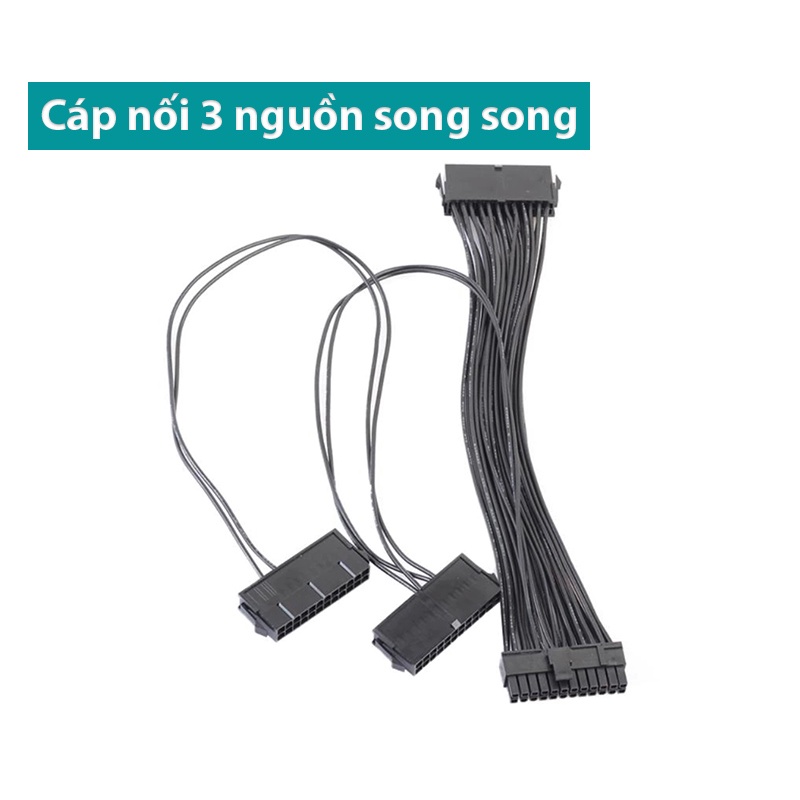 Cáp nối 3 nguồn ATX 24Pin song song