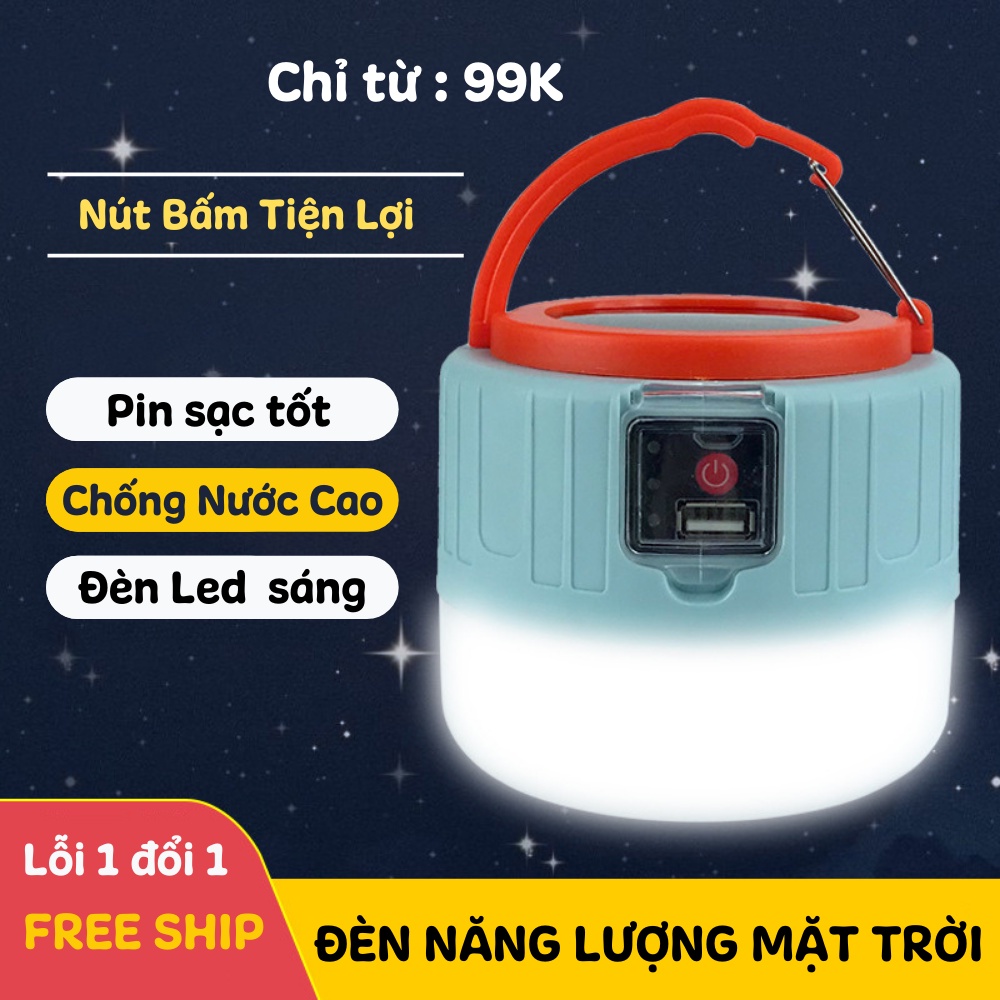 Đèn Năng Lượng Mặt Trời, Bóng Đèn Tích Điện Siêu Sáng 3 Chế Độ Sáng, Chống Nước THANH XUÂN 98