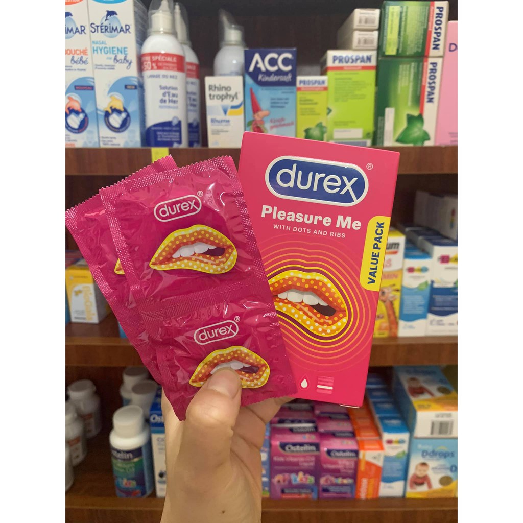 Bao cao su siêu mỏng Durex Fetherlite, Durex Pleasure Me hộp 30 cái (Date 2025) - Chuẩn Úc