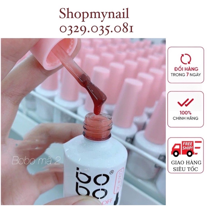 Chai sơn thạch Bobo mã 02 set 30c chai 15ml chính hãng