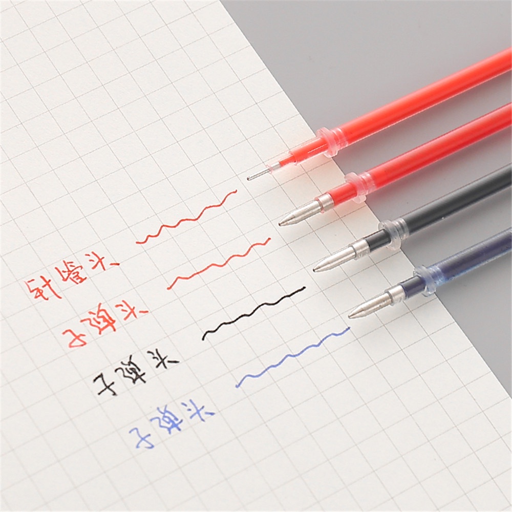 25Pcs 0.5mm Neutral Core Pen Refill Student Office Stationery Black Blue Red