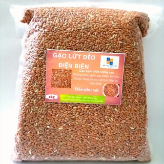 Gạo lứt dẻo Điện Biên [túi 2kg hút chân không] - gạo lứt dẻo giảm cân, nhà làm tại Điện Biên