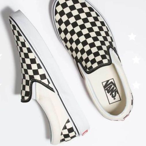 Giày Lười Vans OG Snes catur BW OLD SKOOL Chính Hãng Dành Cho Nữ Giày Lười Vans Họa Tiết Sọc Caro Trắng Đen Thời Trang | Giày Nam