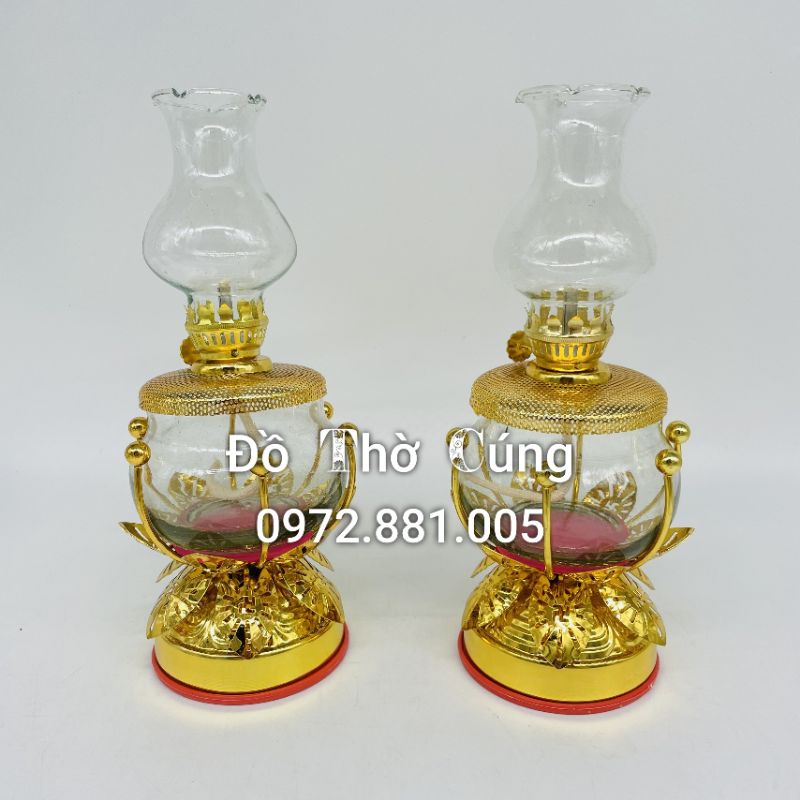 Đèn thờ thủy tinh 5 bông
