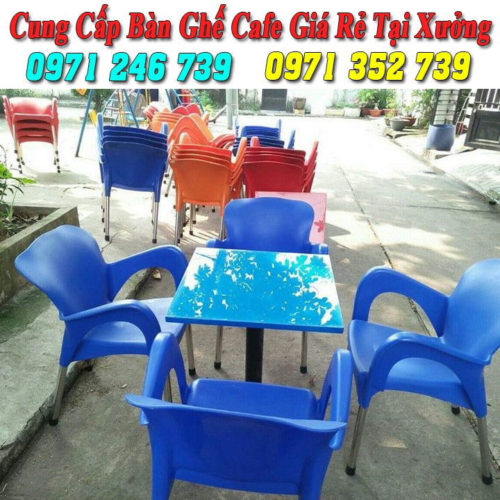 Ghế cafe nhựa nữ hoàng chân inox giá rẻ