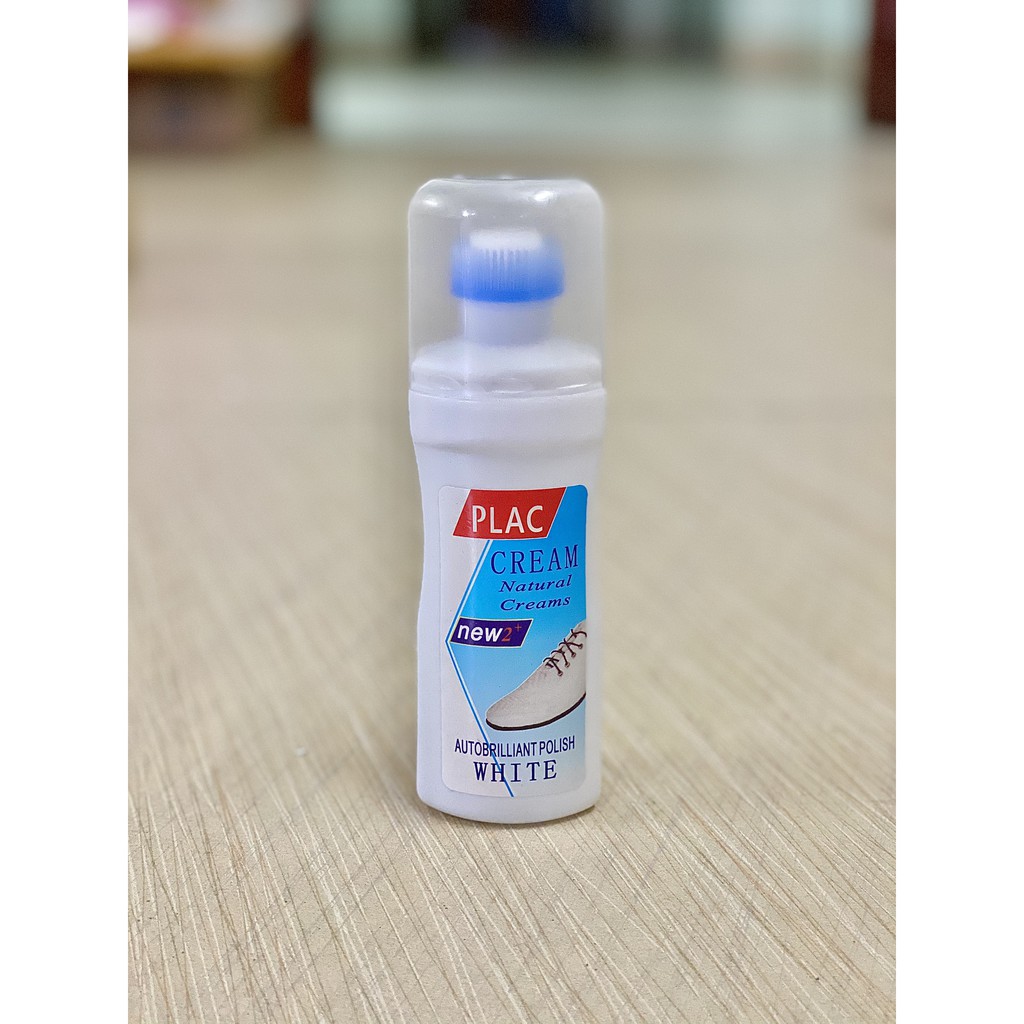 DUNG DỊCH VỆ SINH GIÀY DÉP TÍCH HỢP BÀN CHẢI ĐỂ CHÀ, kem tẩy rửa giày dép như mới, shoes polish cleaning cream bình chai