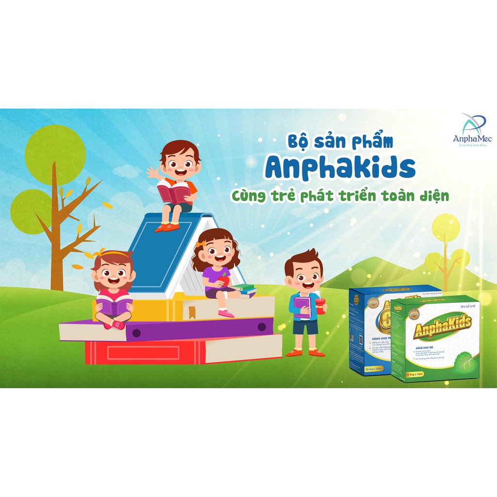 Siro ho cho bé Anphakids [Viện Hàn Lâm], hộp 10 ống