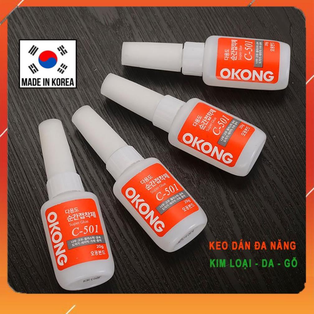 Keo Dán Siêu Dính OKONG C501, Keo Đa Năng Dán Tất Cả Vật Liệu Bằng Gỗ, Thủy Tinh, Dán Nhựa An Toàn Với Da Tay
