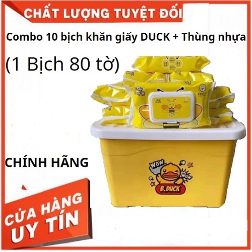 Khăn Giấy Ướt Không Mùi An Toàn Cho Sức Khoẻ 🦆HÌNH CHÚ VỊT🦆