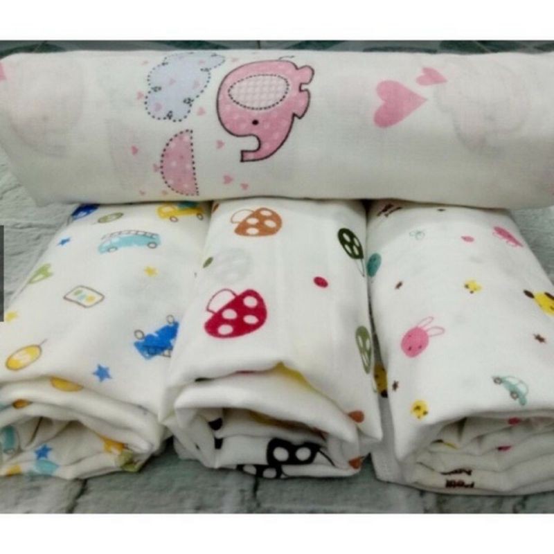 Set 3 khăn tắm hoa 4  lớp cho bé sơ sinh sợi cotton siêu mềm mịn