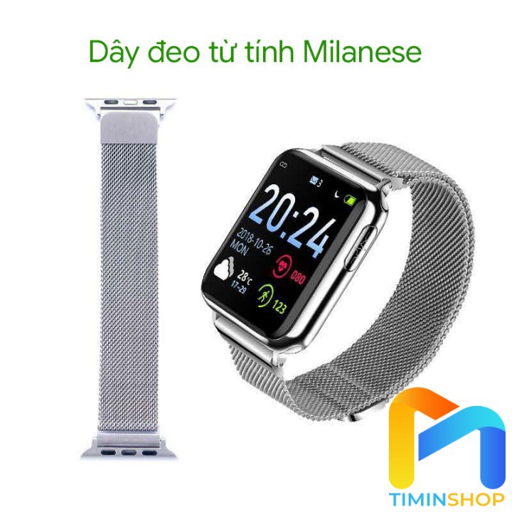 Dây Apple Watch thép không gỉ từ tính Milanese