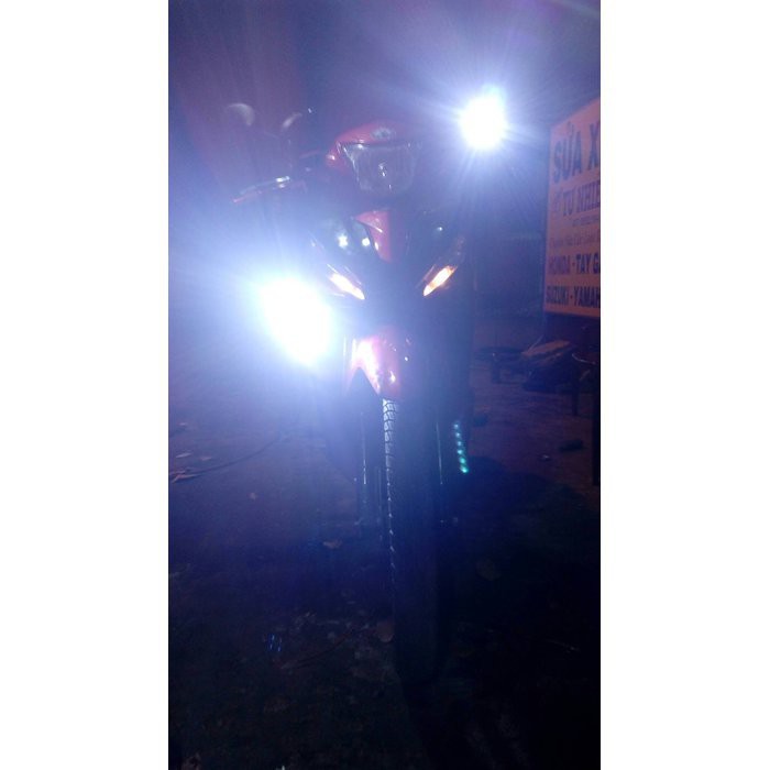 Đèn pha C6 6 led thẳng dùng xe đạp điện xe máy xe ô tô