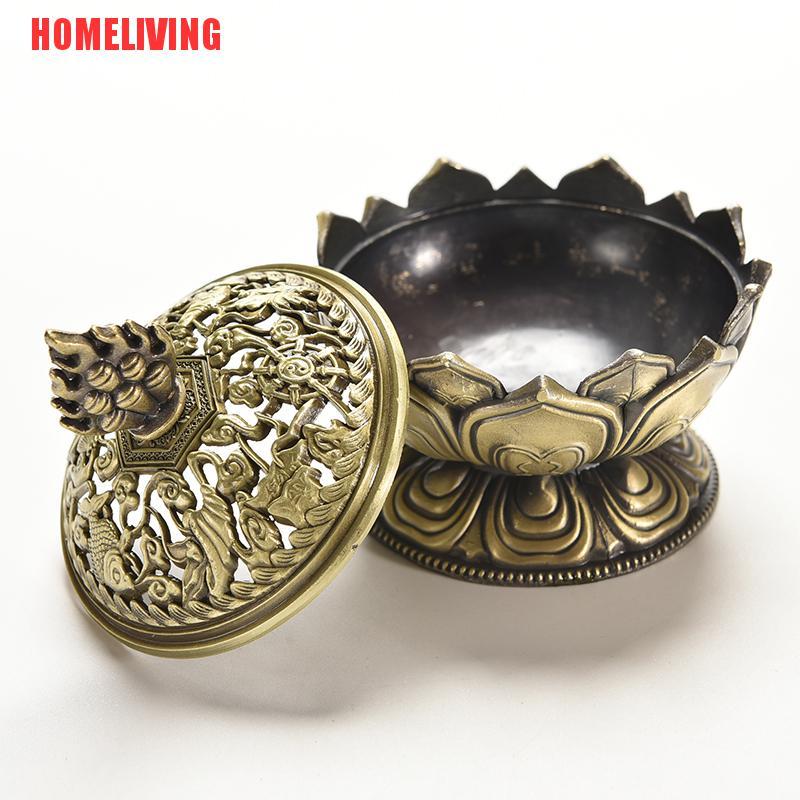 Đế Đốt Trầm Hương Bằng Đồng Hình Hoa Sen