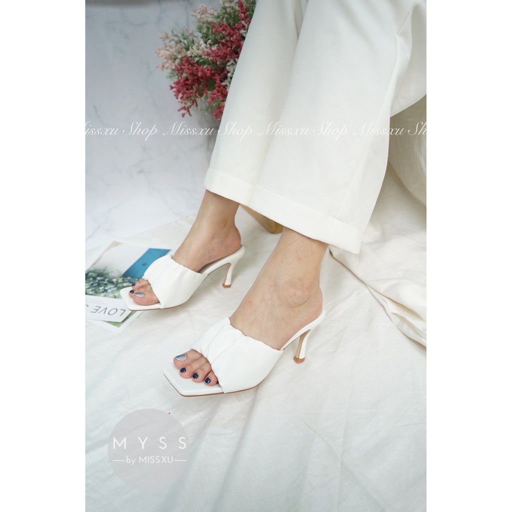 Giày guốc nữ quai nhúm gót nhọn 7cm thời trang MYSS - SU67