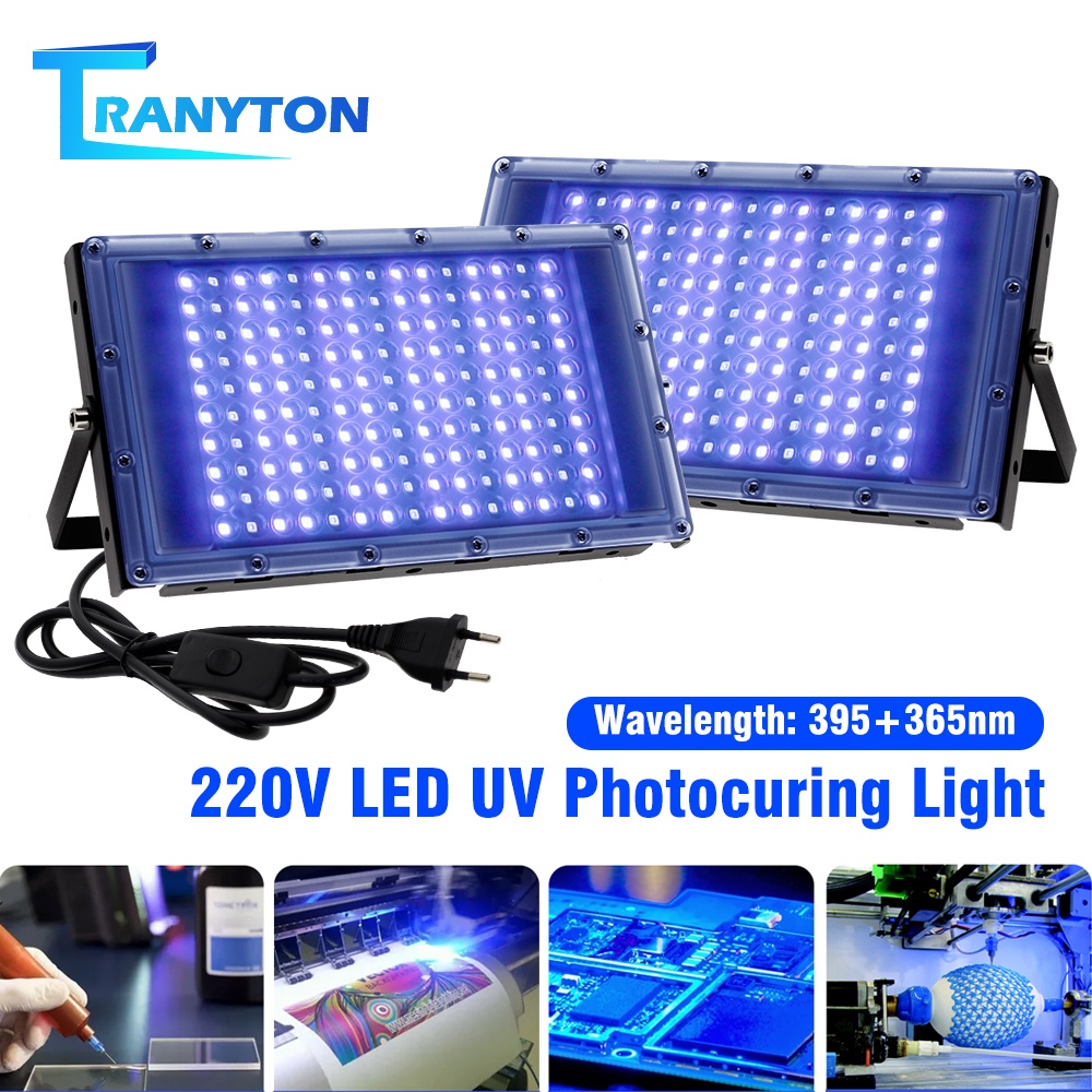Đèn LED Chiếu Tia UV 220V150W SMD2835 395+365nm IP65 Chuyên Dụng