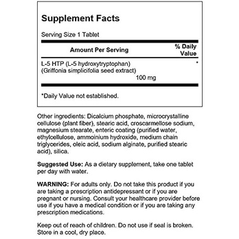 Swanson 5 HTP 100 mg - Viên uống giảm căng thẳng, cân bằng tâm trạng 5-HTP 60 viên