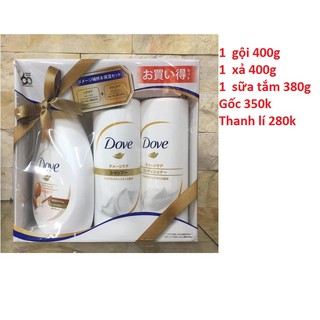 Thanh lý bộ sản phẩm tắm - gội - xả Dove
