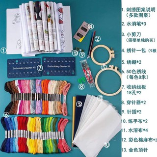 Bộ kit thêu 50 màu chỉ