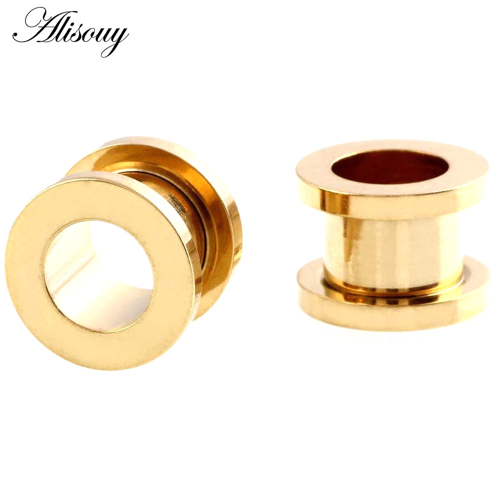 Alisouy Set 2 Khuyên Tai Bằng Thép Không Gỉ 316l Cá Tính
