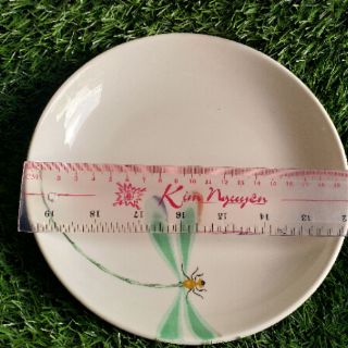 Dĩa sứ trắng hình chuồn chuồn 20cm