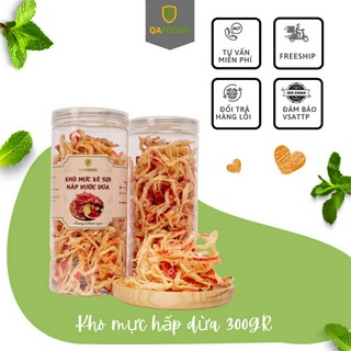Khô mực hấp nước dừa xé sợi 300g - mực khô nhà hấp nước dừa béo ngậy ăn là nghiện
