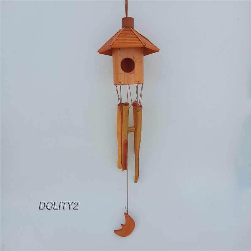 [Dolity2] Chuông Gió Bằng Gỗ Tre Treo Ngoài Trời Cho Sân Vườn, Sân Vườn