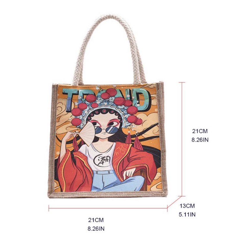 Túi cói, túi xách nữ thời trang dễ thương cute cá tính phong cách Vintage T26