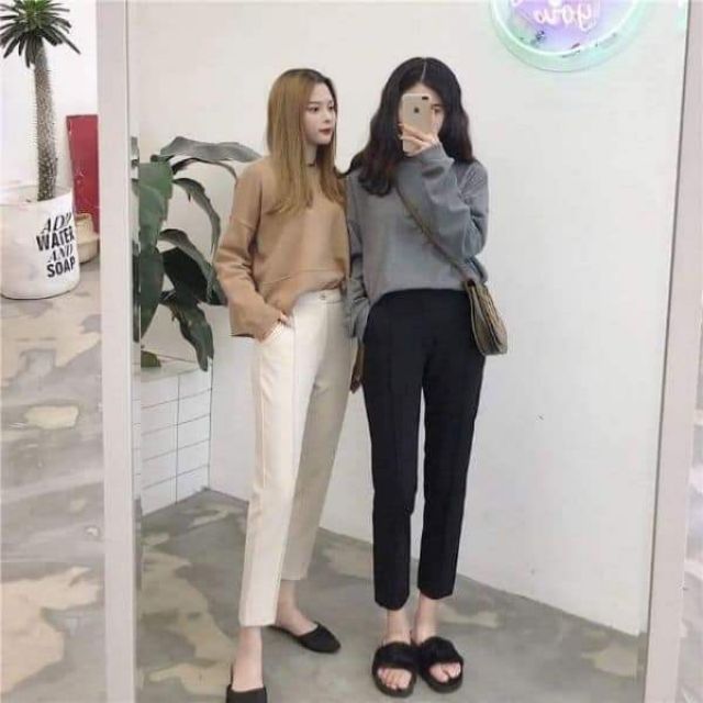 {AN MỘC] Quần bagy công sở nữ dáng trơn phong cách thanh lịch cho nữ