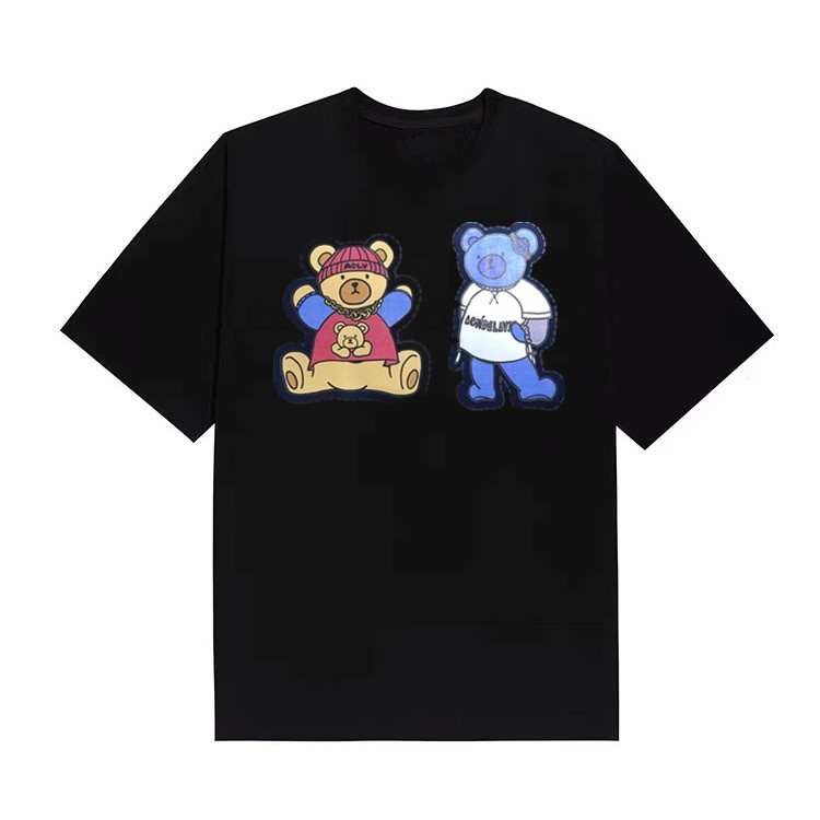 Adlv Áo Thun Cotton Tay Ngắn In Họa Tiết Thời Trang Unisex