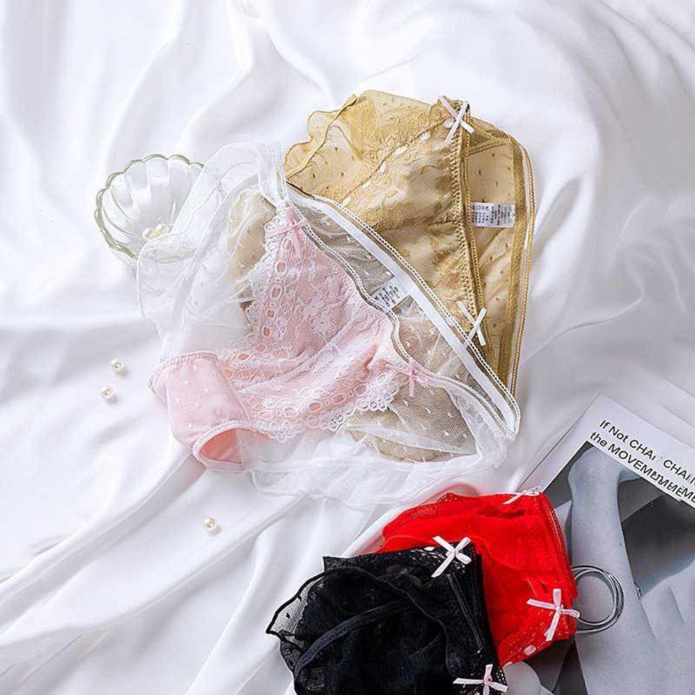 Quần Lót Ren Lưới Không Đường May Thắt Nơ Trong Suốt Nhiều Màu Thời Trang Quyến Rũ Cho Nữ | BigBuy360 - bigbuy360.vn