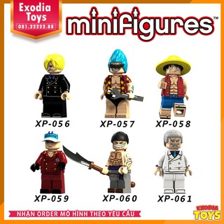 Xếp hình Minifigure nhân vật Anime One Piece : Đảo Hải Tặc : Luffy, Sanji, Frank - KORUIT KT1008