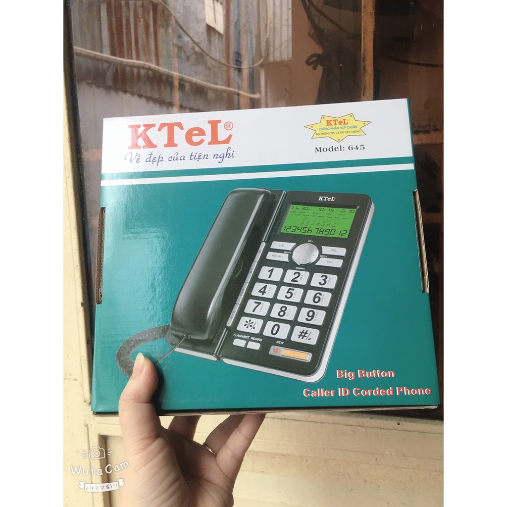 Điện thoại bàn BÀN PHÍM to, hiện số gọi đến -  Ktel 645 - BH 12 tháng