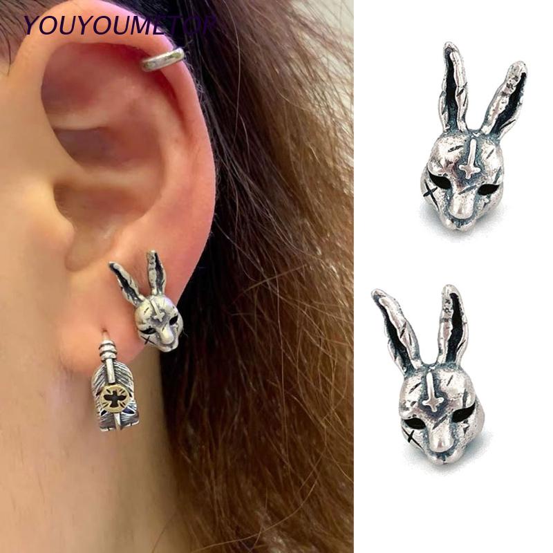 Bông tai hợp kim hình thỏ thánh giá phong cách retro phù hợp cho nữ