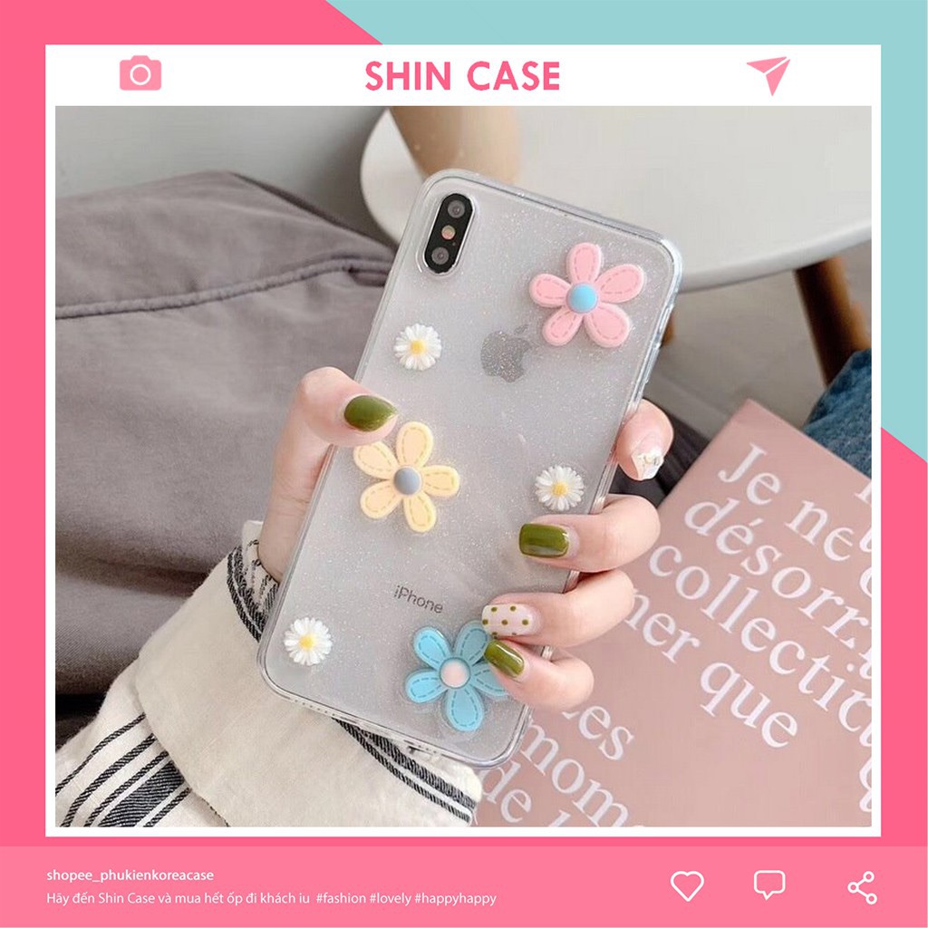 Ốp lưng iphone  Hoa cúc nhỏ 5/5s/6/6plus/6s/6s plus/6/7/7plus/8/8plus/x/xs/xs max/11/11 pro/11 promax giá đỡ – Shin Case