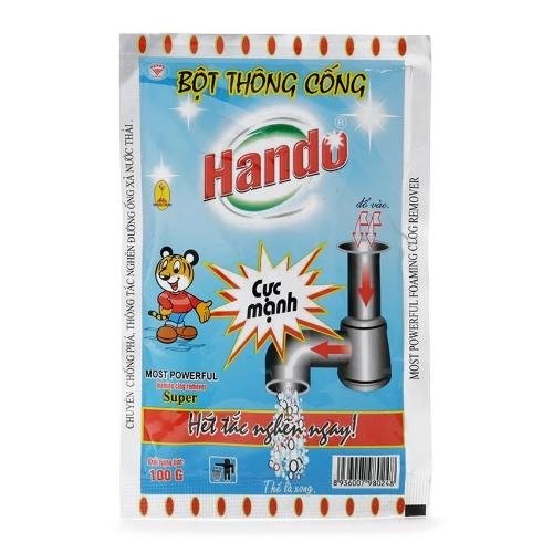 Bộ 4 gói bột thông cống 100g nội địa Hando TI313